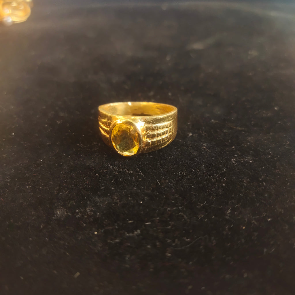 Panchaloha Citrine Ring