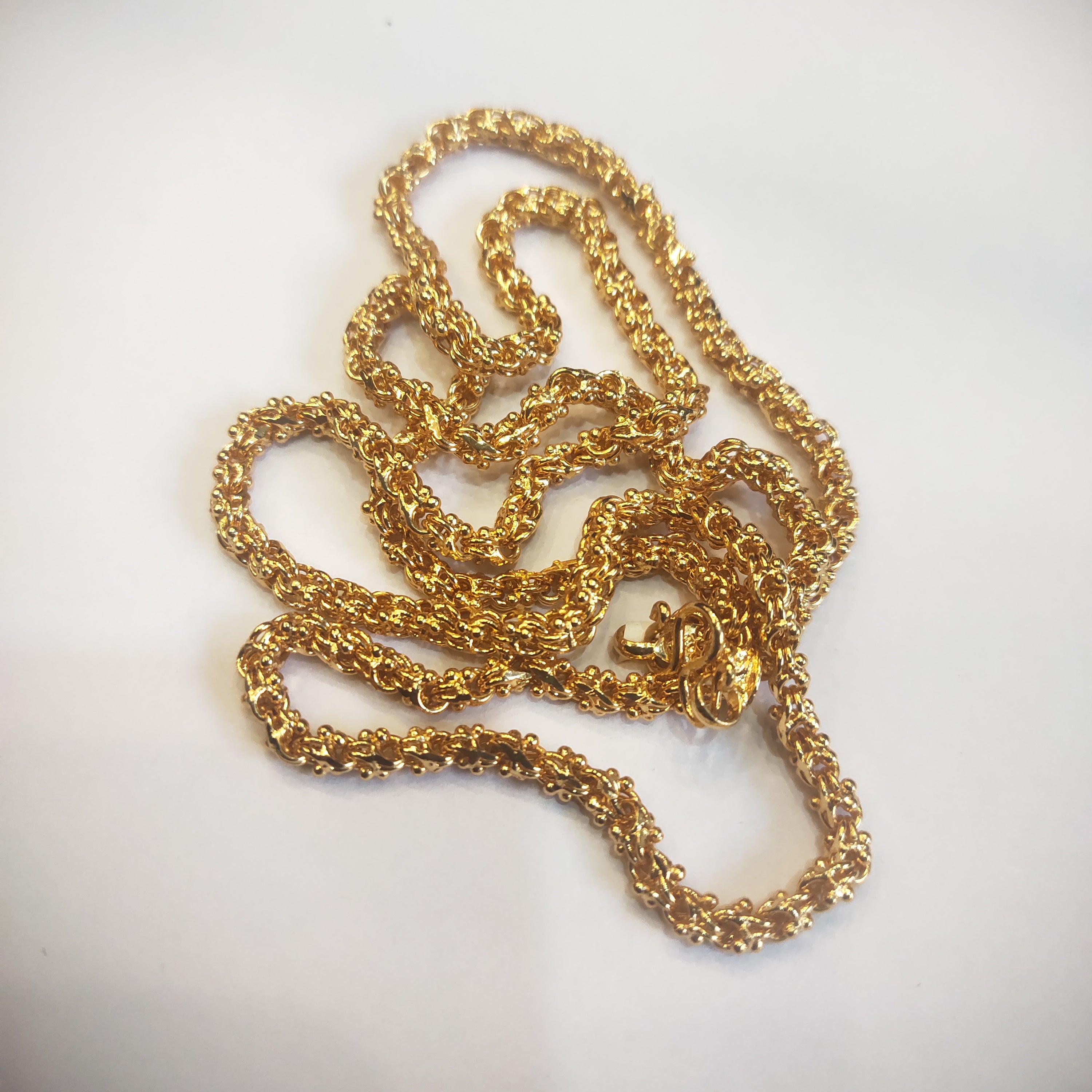 24K Gold Plated One Gram Chain for Women - 24 Inches | Delicate Pattern