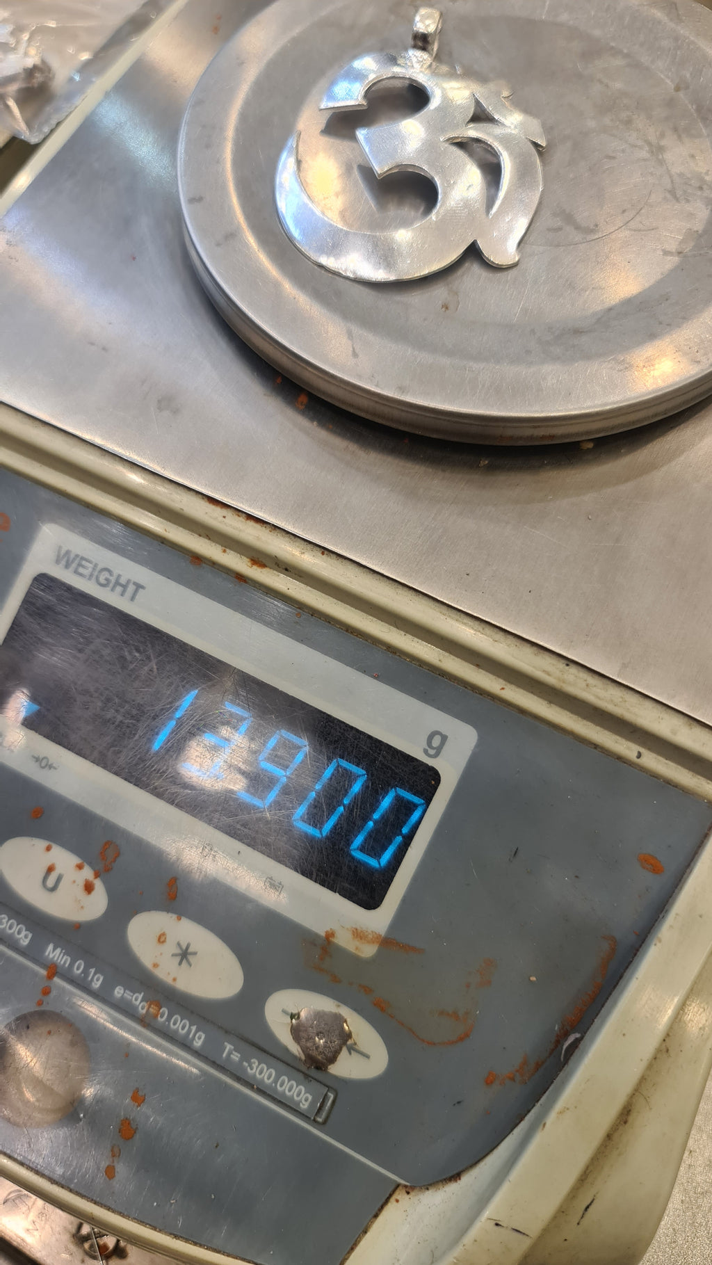 92.5 Silver Om Locket for Men