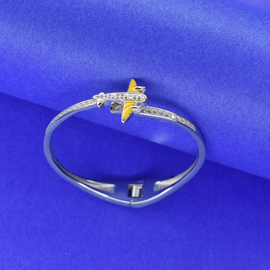 Sterling Silver Kids Kada Bracelet - Openable Baby Bangle for 1-3 Years