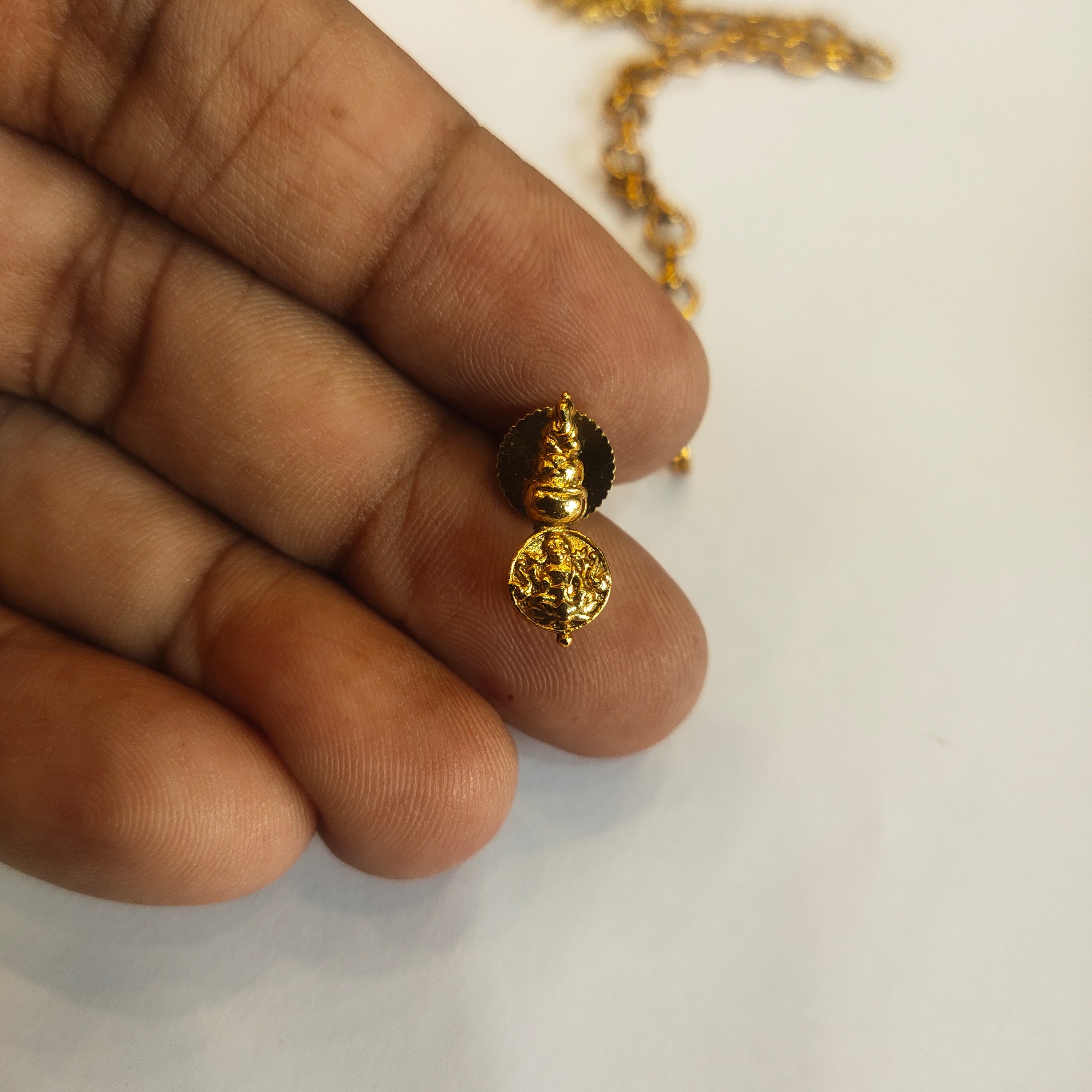 Matte Finish Kasu Necklace - Elegant Gold Plated Kasulaperu Design