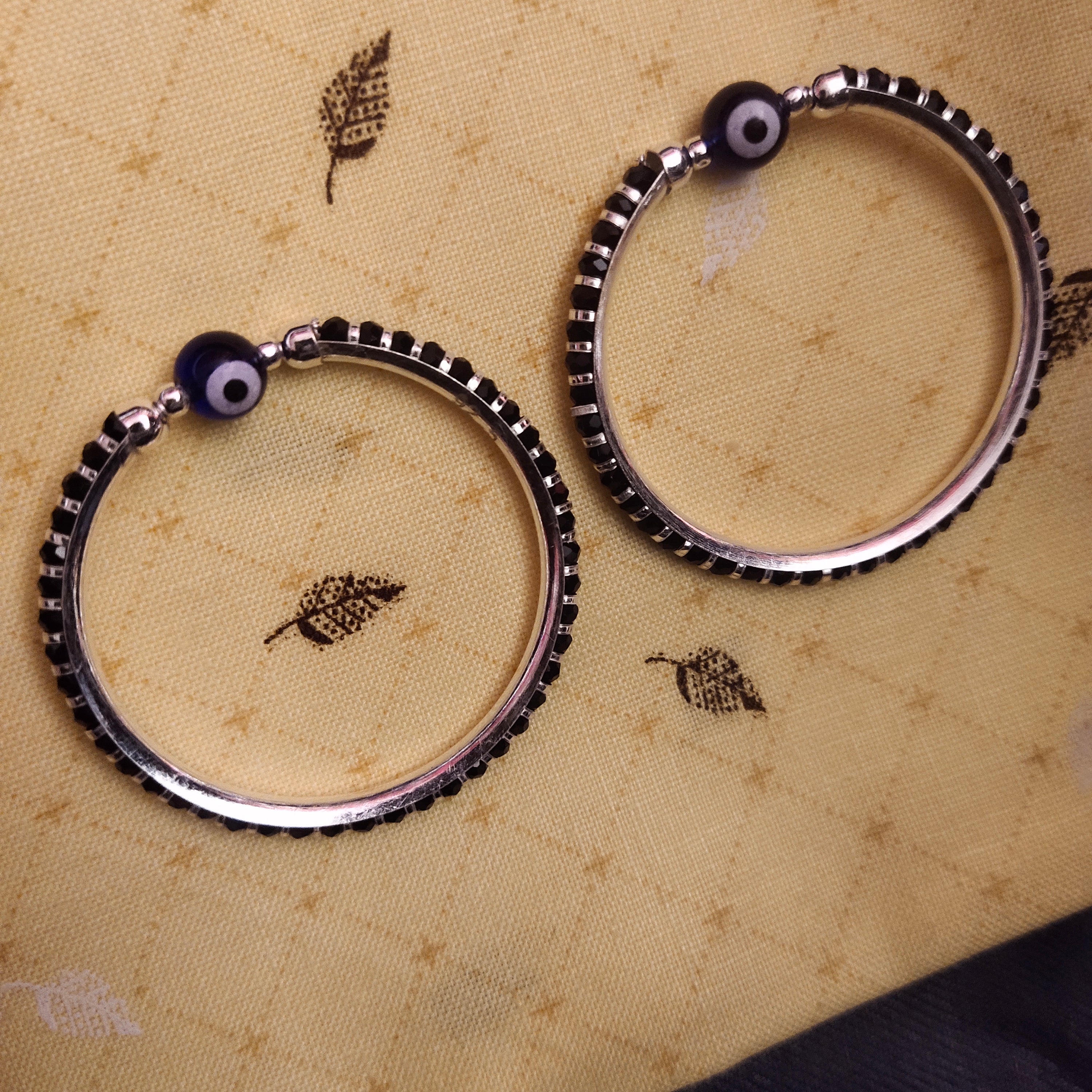 925 Sterling Silver Nazariya Kada with Evil Eye - Baby Protection Bracelet (0-24 Months)