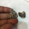 Victorian Zircon Peacock Stud Earrings - Traditional Elegant Design