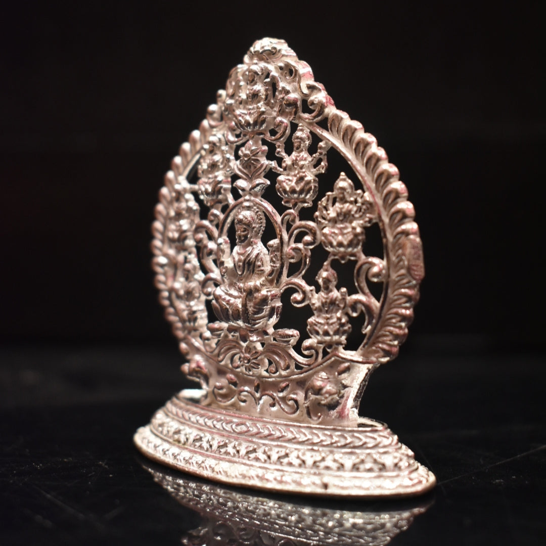 Pure Silver Ashtalakshmi Goddess Idol - Handcrafted Eight Lakshmi Statue