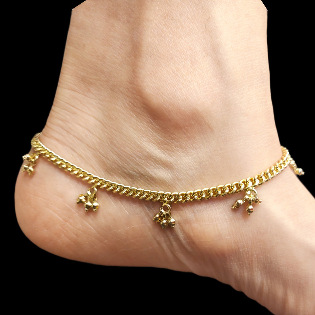 Slim Panchloha Pattilu Anklets - Five Sacred Metals Traditional Jewelry