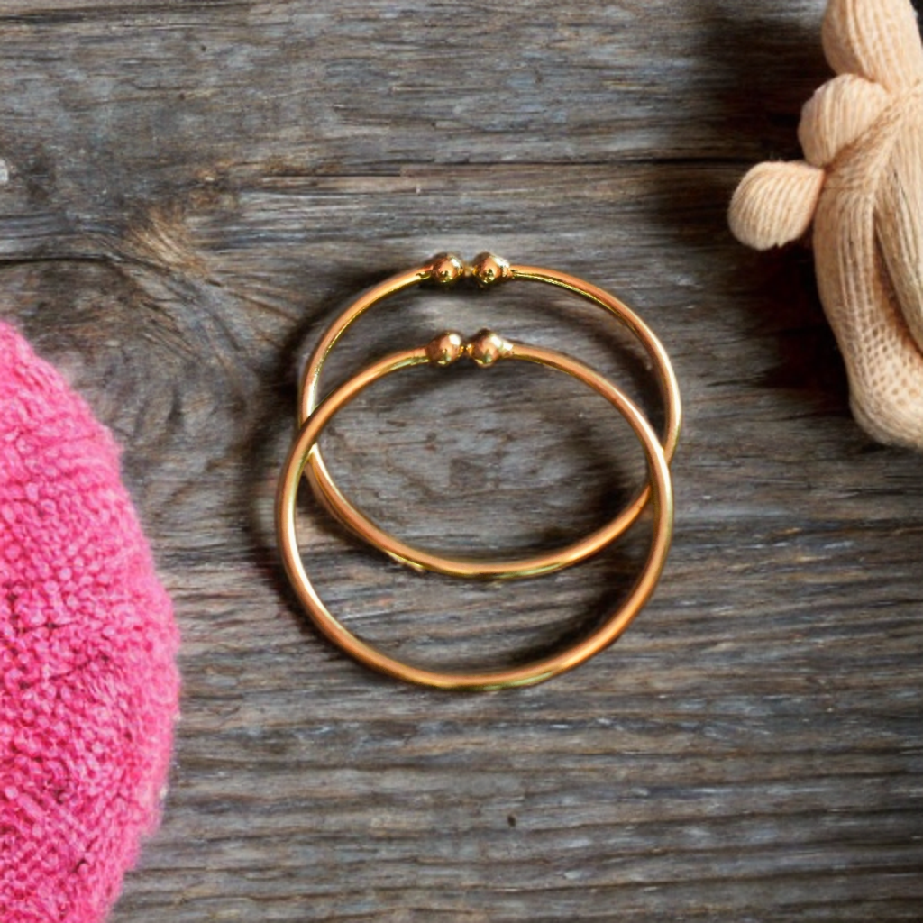 Asp Gold Plated Plain Baby Bangles