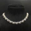 Crystal Clear White Zircon Necklace Set - Diamond Finish