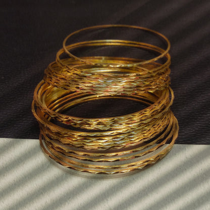 The Ultimate One Gram Gold Plated 24 Thin Bangles Set by Asp Fashion Jewellery