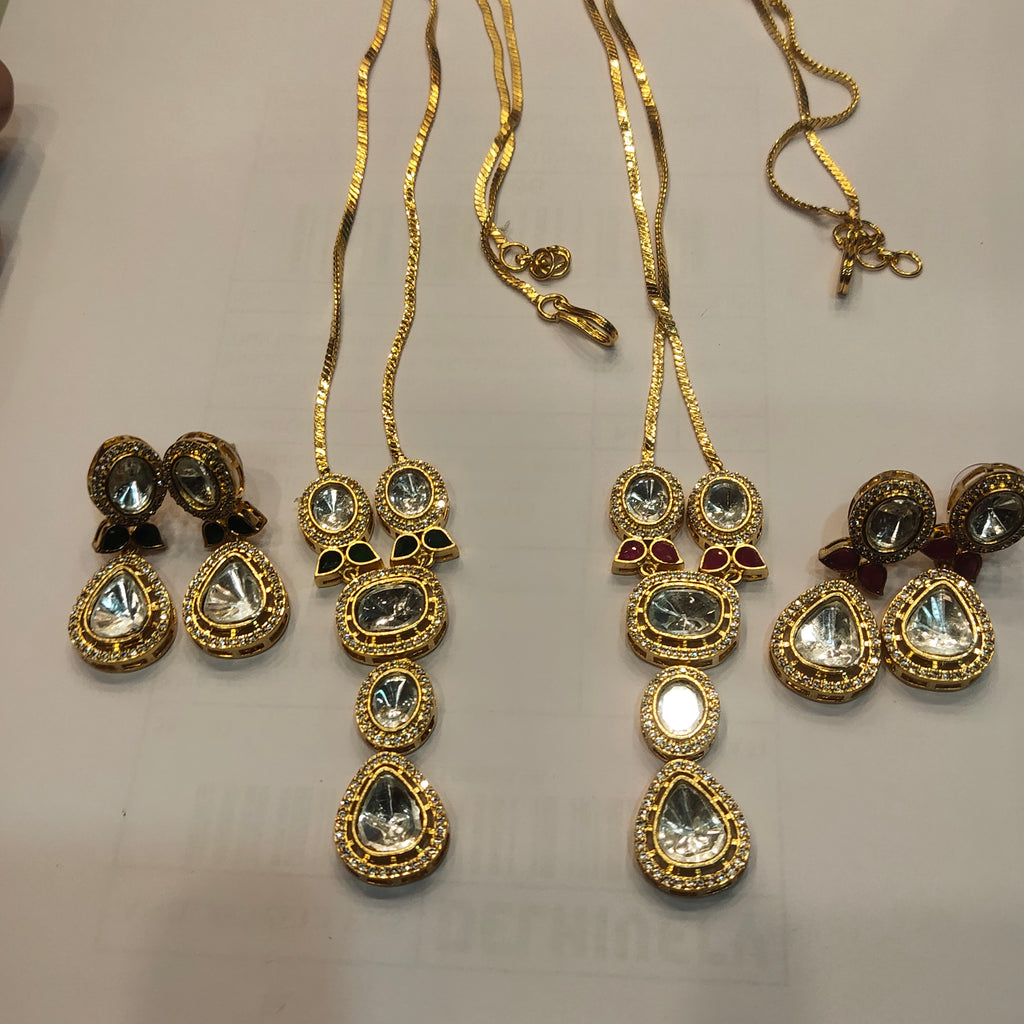 Gold Plated Kundan Necklace Set | Traditional Indian Bridal Jewelry by Asp