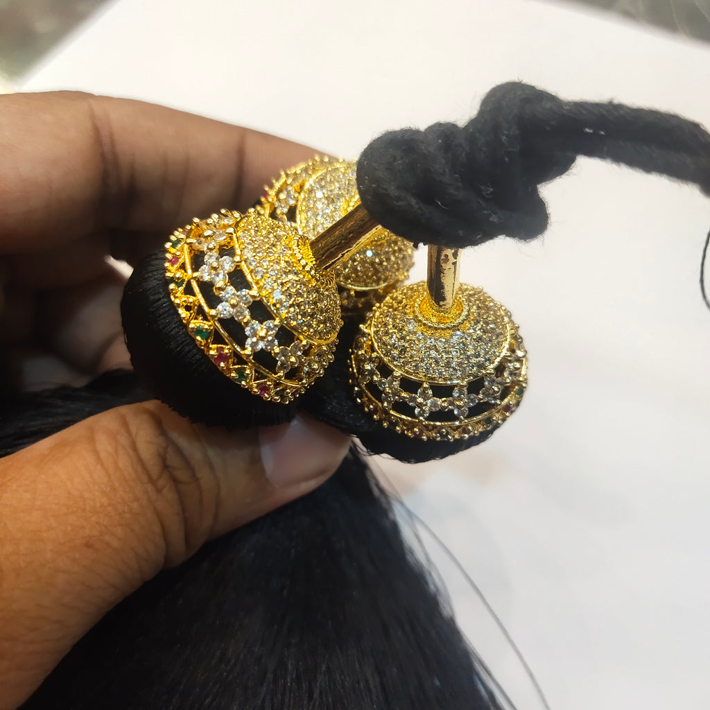 Asp Zircon Kunjalam - Kuppulu - Jada Gantallu - For Classical Dance Hair Extension