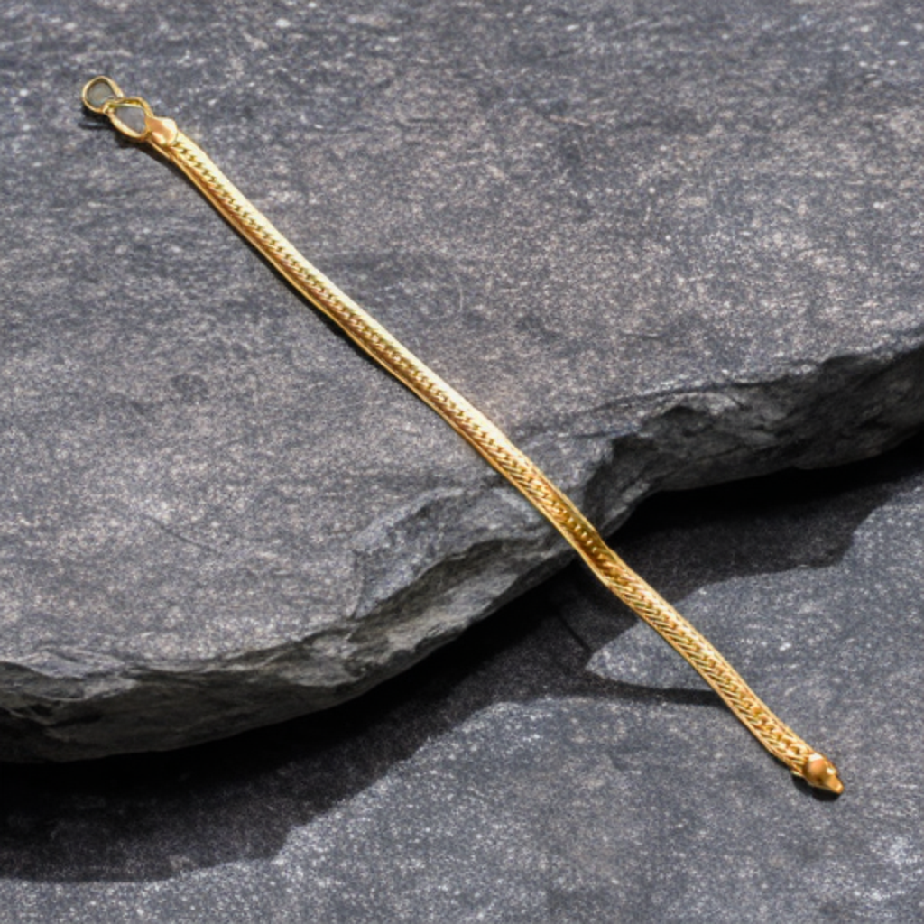 ASP 24K Gold Plated Snake Bracelet for Men - Serpent Collection