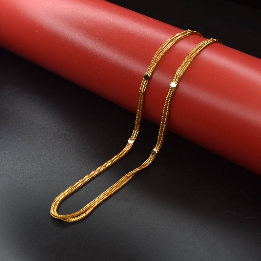 24 Inch 24K Gold Plated Mangalsutra Chain - Traditional Women's Necklace