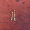 18K Gold Bugadi Earring - Marquise Leaf Drop