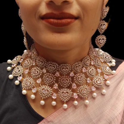 Bridal American Diamond Choker Necklace
Set By Asp Fashion Jewellery