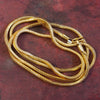 24K Gold-Plated Textured Link Chain with S-Hook