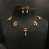Jadau Kundan Invisible Necklace Set - 24K Gold Plated