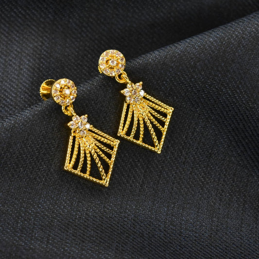 "Glam up with Asp's 24K Gold-Plated Fashion Jewellery Earrings for the Ultimate Style Statement"