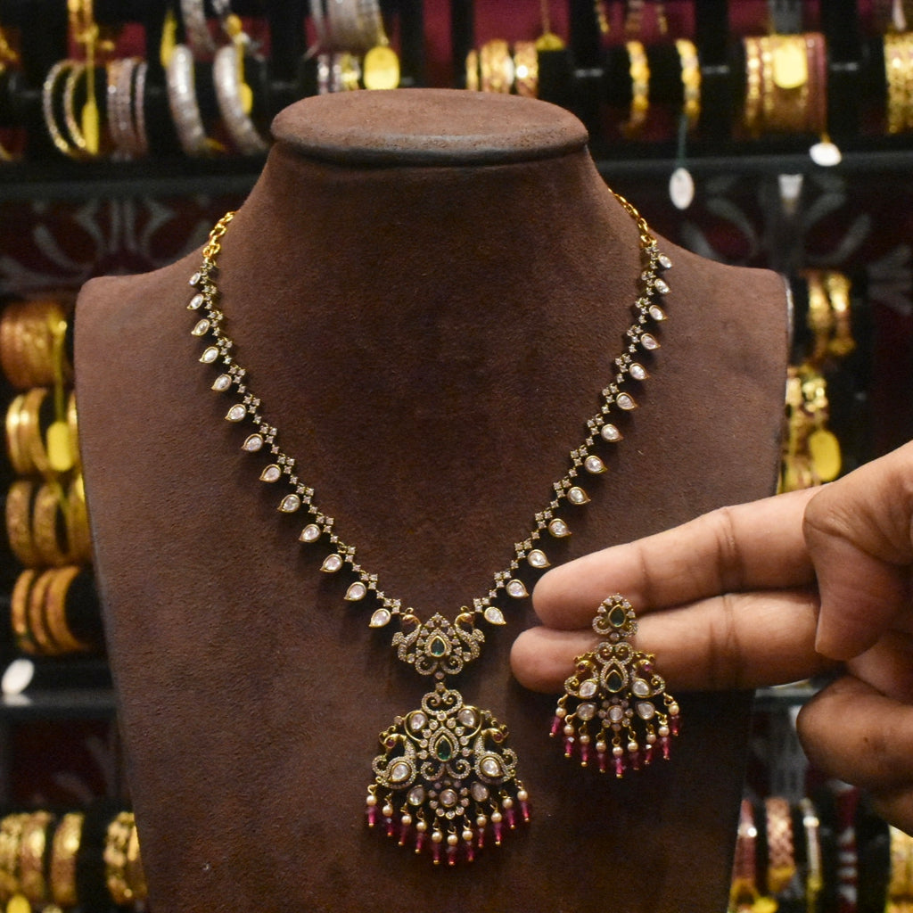 Asp Victorian Zircon Necklace Set