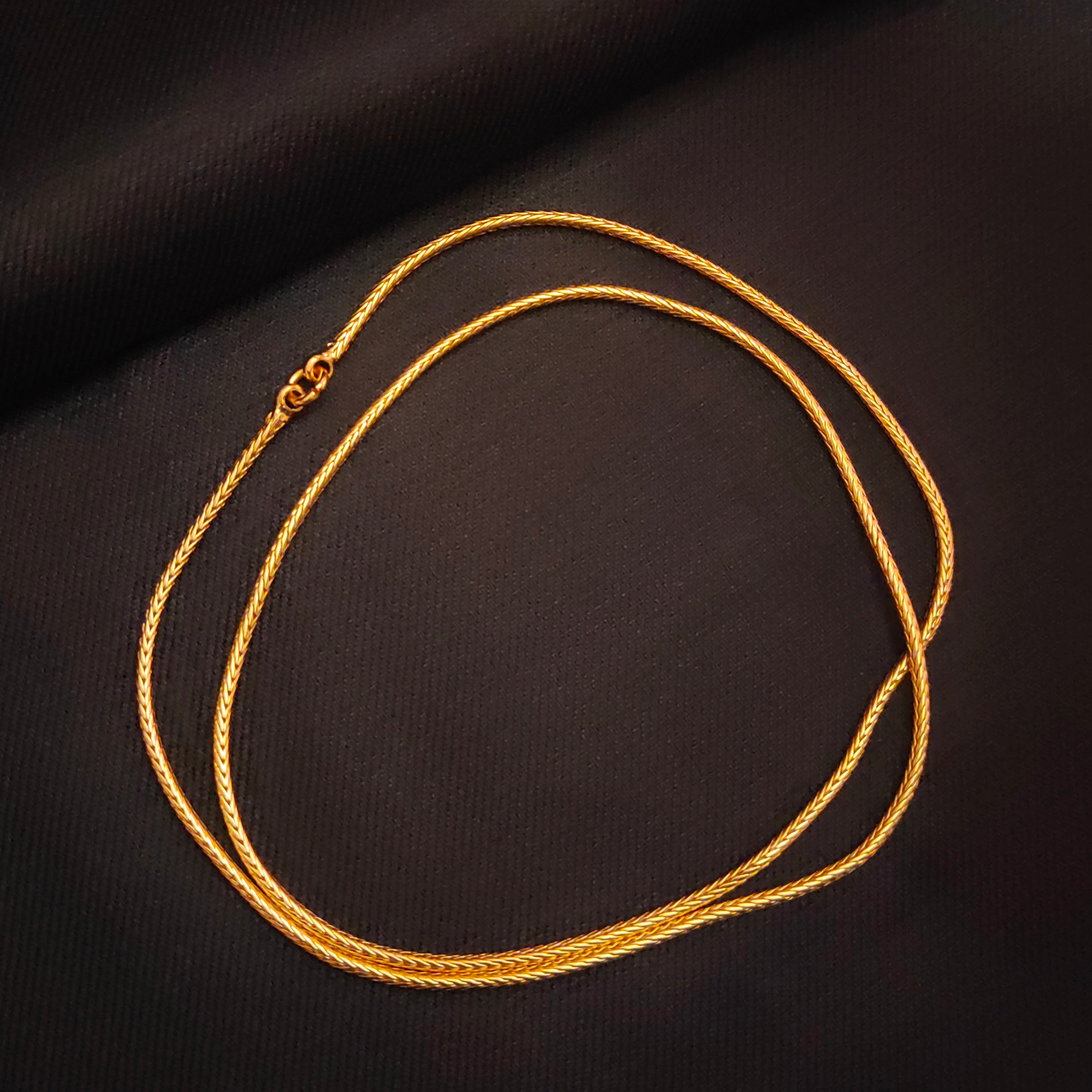 24 Inch Elegant Thali Chain - 24K Gold Plated Daily Wear Women's Necklace