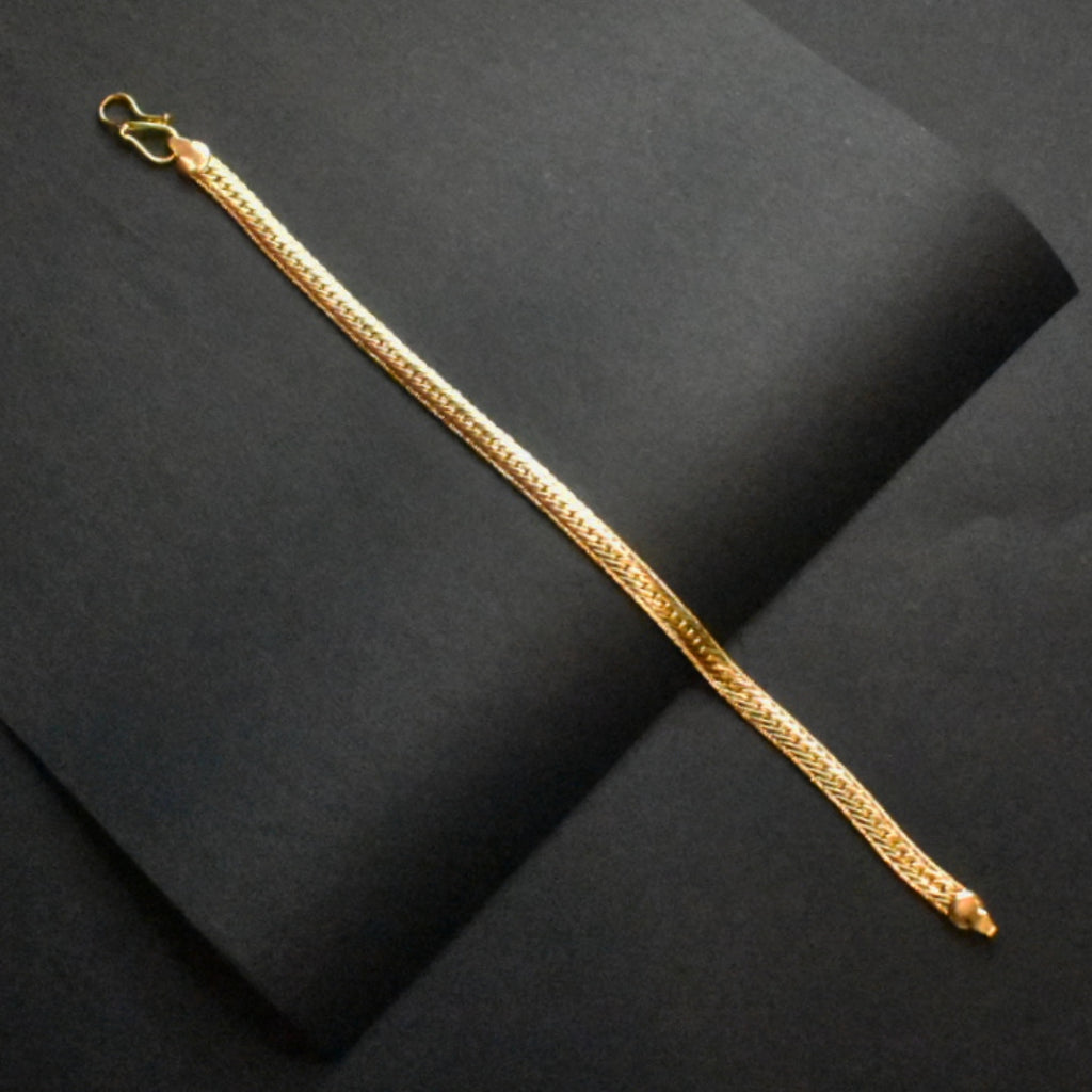 "Gilded Serpent: The Asp 24K Gold Plated Snake Bracelet for Men"