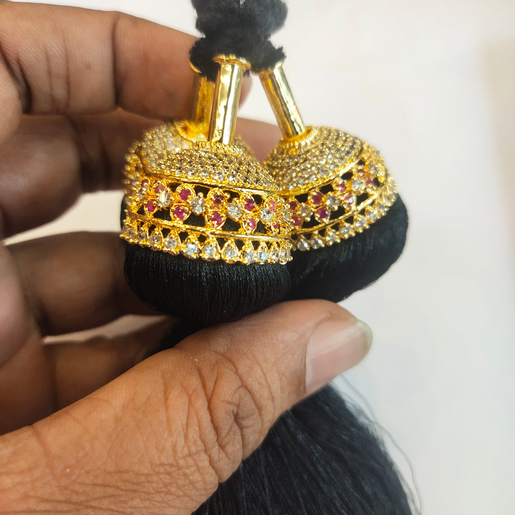 Asp Zircon Kunjalam - Kuppulu - Jada Gantallu - For Classical Dance Hair Extension