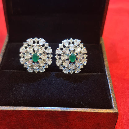 Dazzle and Shine: Sparkling 92.5 Silver CZ Earrings for an Elegant Touch