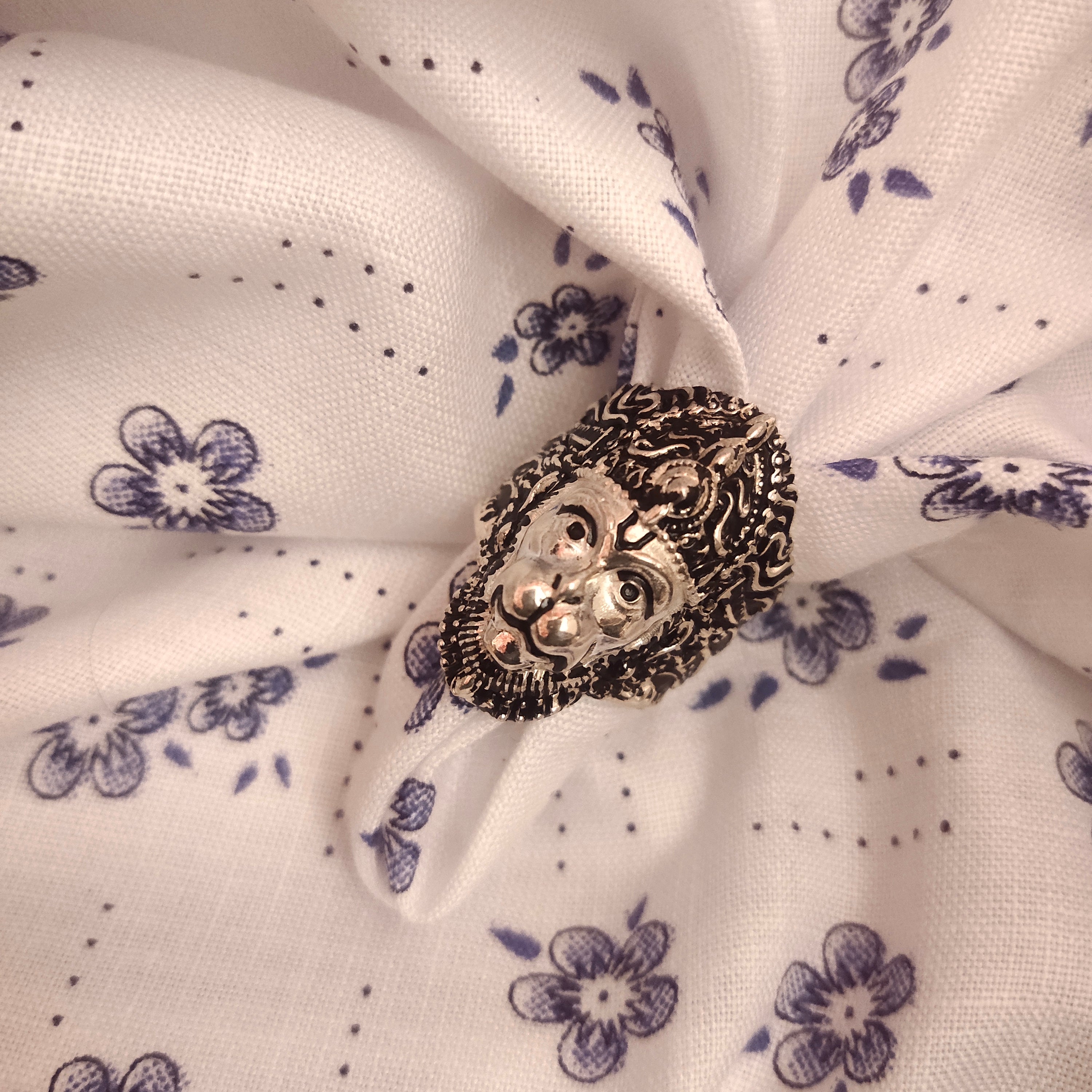 Oxidized Sterling Silver Lord Hanuman Ji Ring - Divine Protection Jewelry