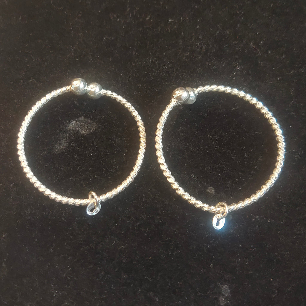 925 Silver Twisted Rope Baby Anklets