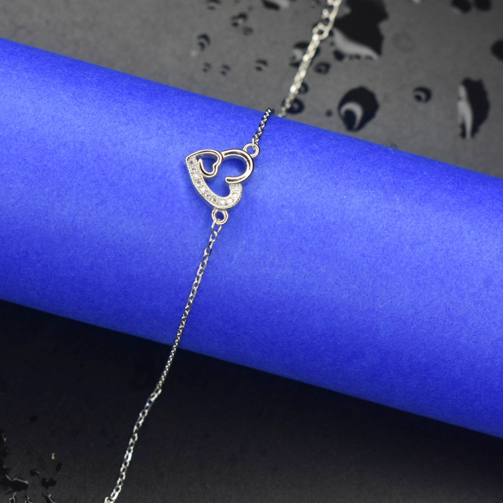 92.5 Sterling Silver Bracelet for Girls - Adjustable Design