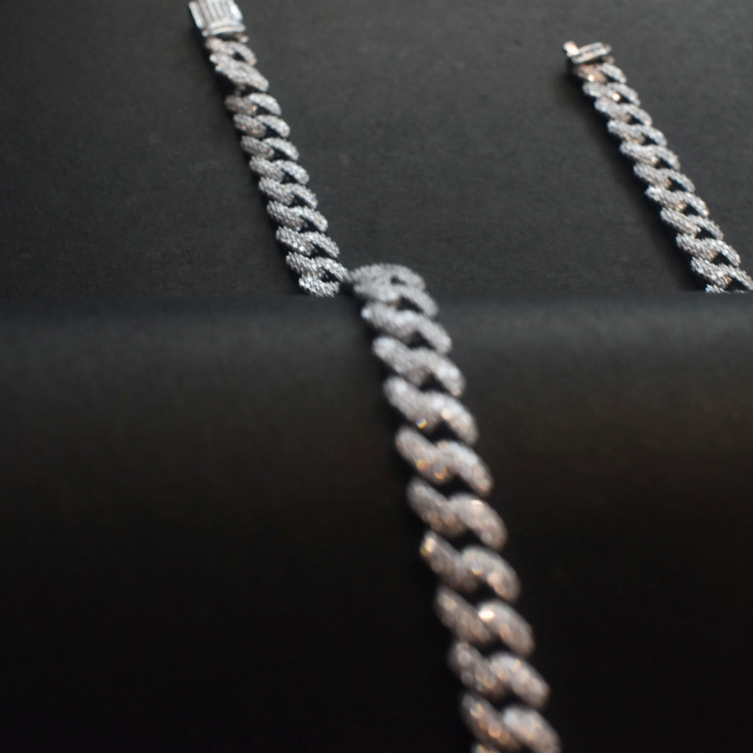 Asp 925 Silver Cuban Zircon Chain For Men