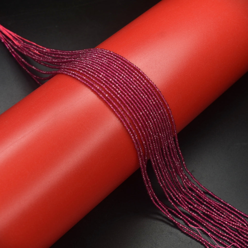 Dark Red Spinel Beads - Premium Semi-Precious Gemstone Strands