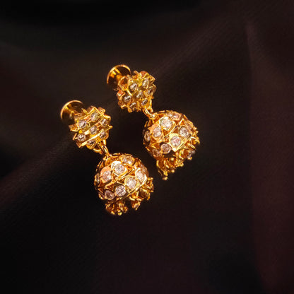 "Adorn Your Look with Exquisite Panchloha Gatti Chatha Kamal Buttalu/Jhumka Earrings Set from Asp Fashion Jewellery"