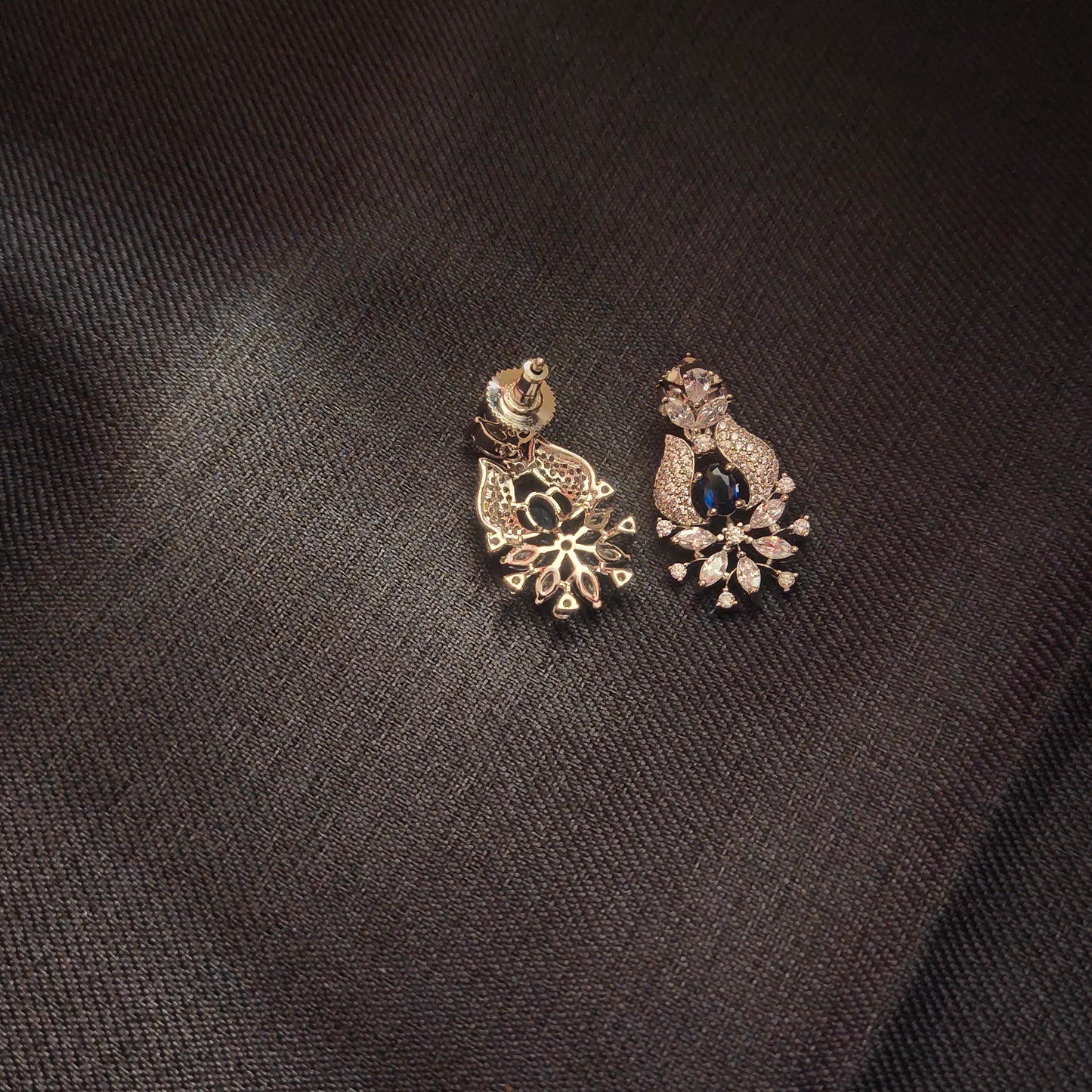 "Shimmering Elegance: The Allure of Asp Fashion Jewellery's Silver Tone American Diamonds Earrings 42971599"