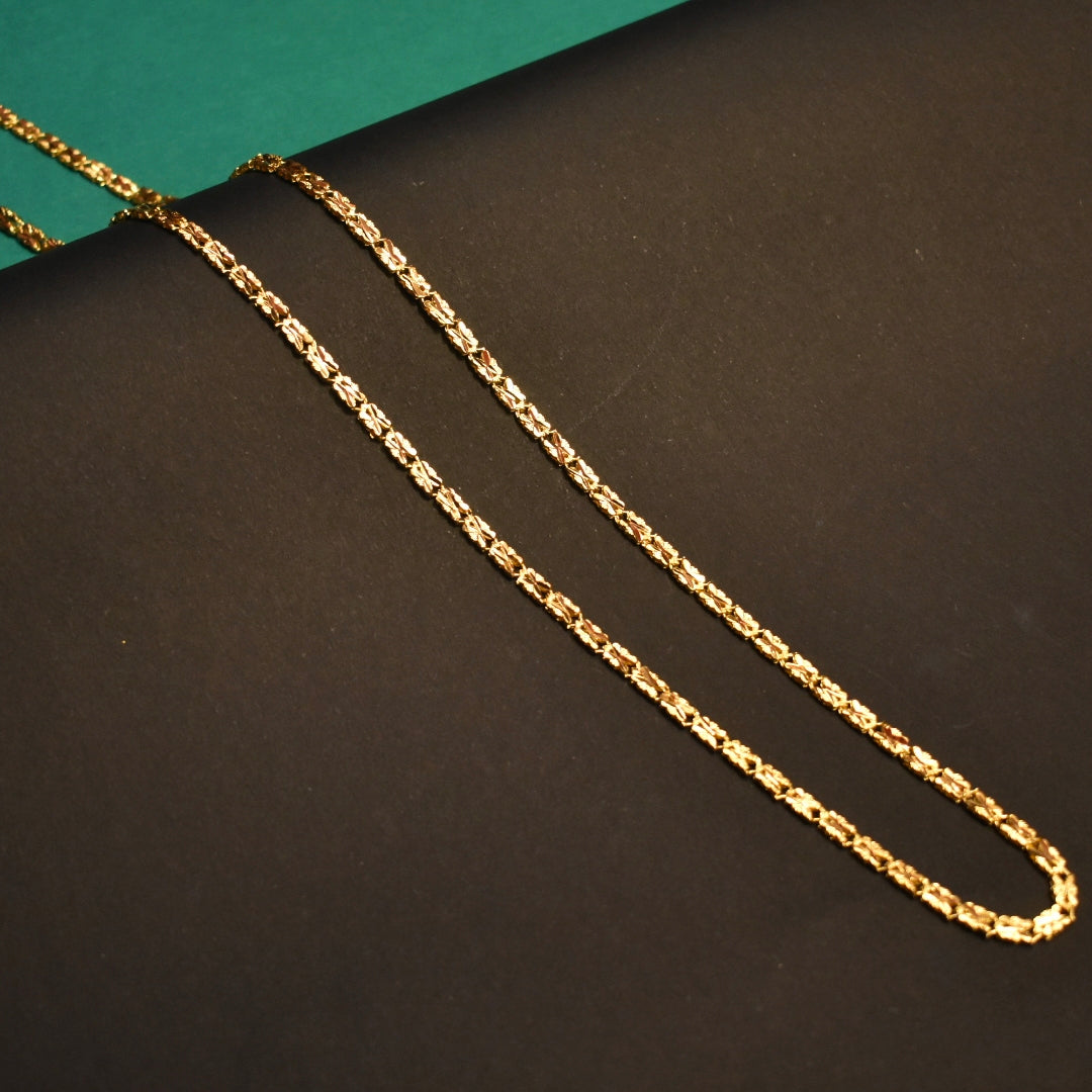 "Gilded Elegance: The ASP 24k Gold Plated 30-Inch Chain for Radiant Style"