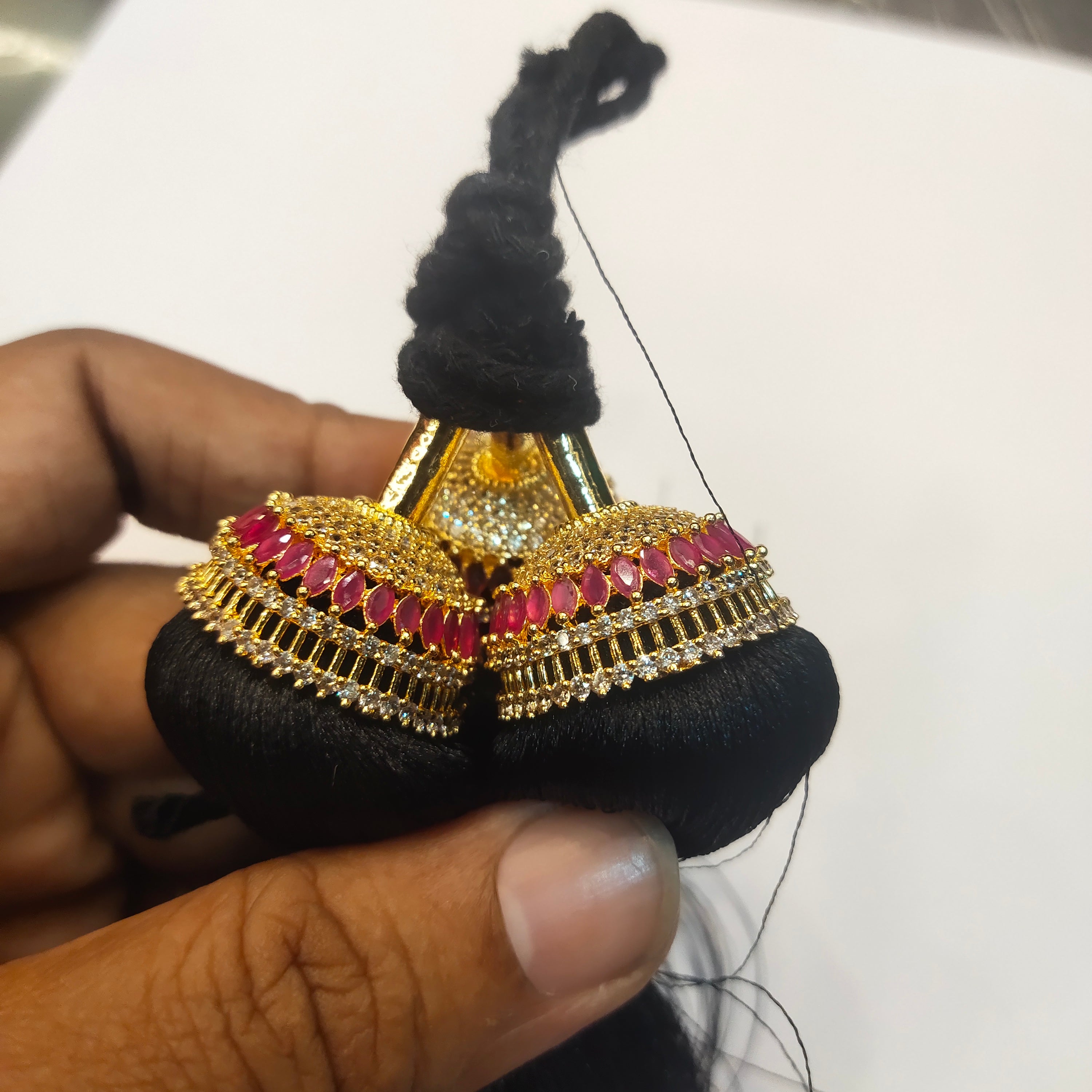 Asp Zircon Kunjalam - Kuppulu - Jada Gantallu - For Classical Dance Hair Extension