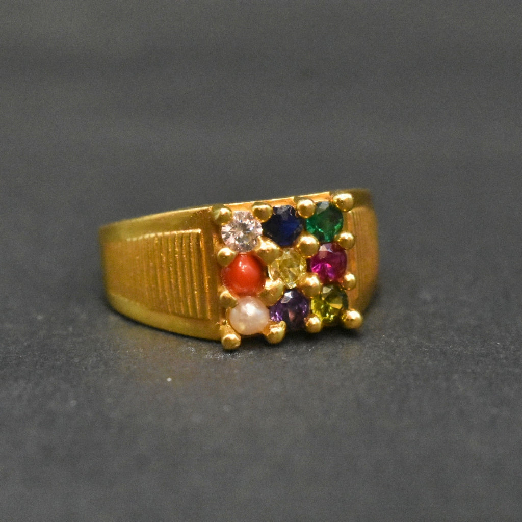 Panchaloha Navratana Ring for Men - Handmade Premium Finishing