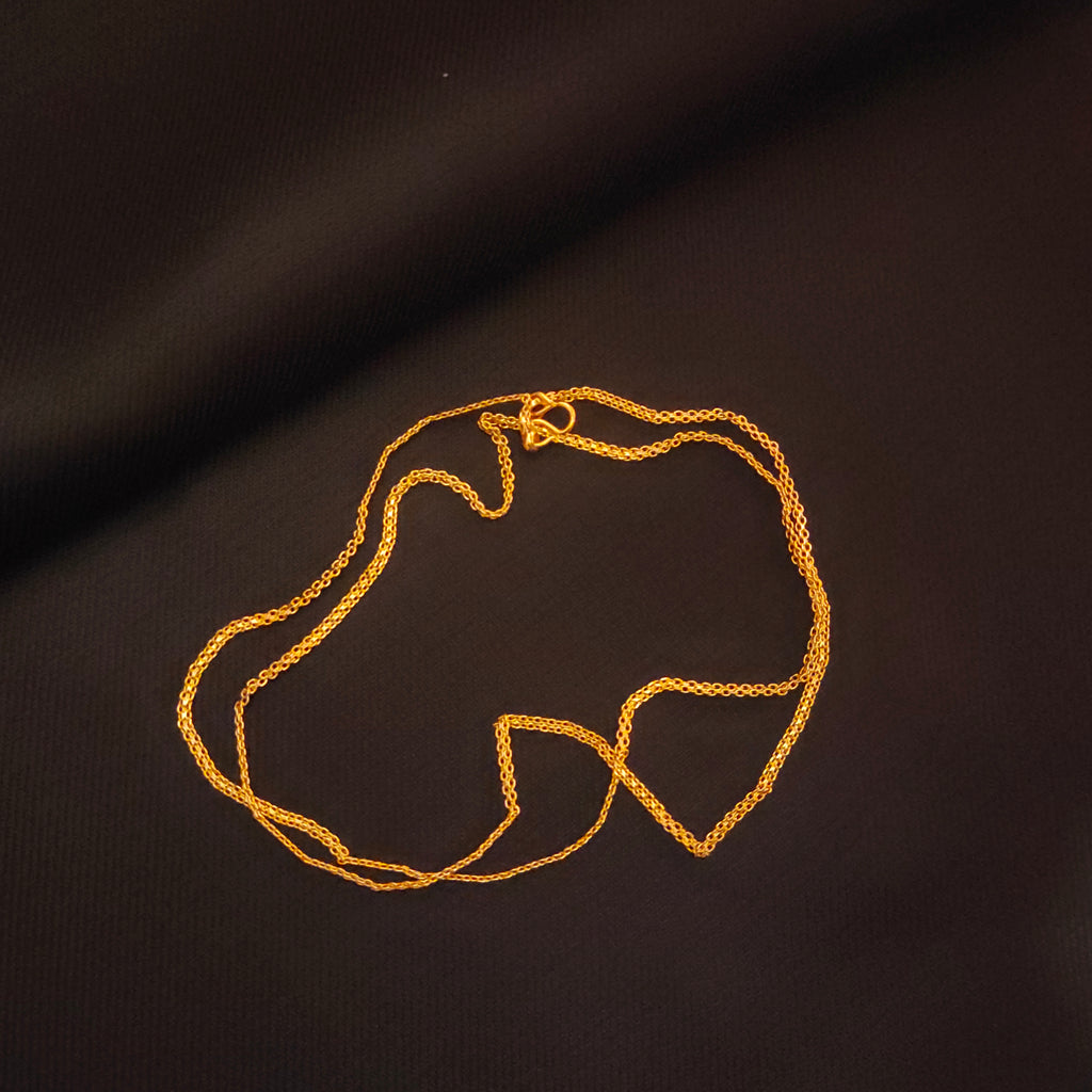 24 Inch Thin 24K Gold Plated Chain - Minimalist Unisex Necklace