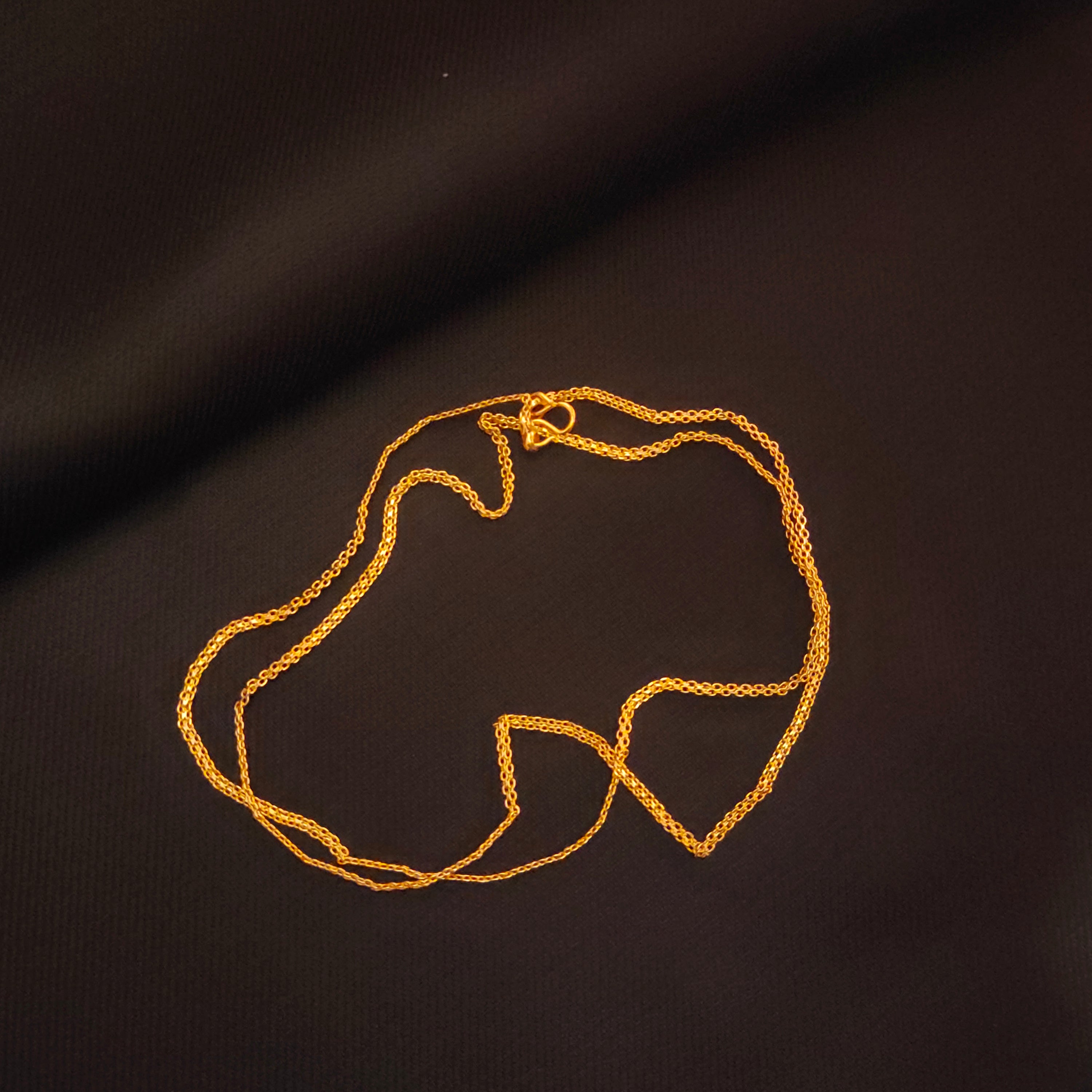 24 Inch Thin 24K Gold Plated Chain - Minimalist Unisex Necklace