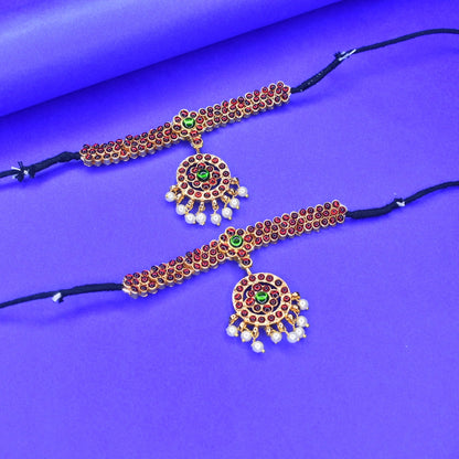 Authentic Classical Bharatanatyam Jewellery Set for Dancers by Asp Fashion Jewellery