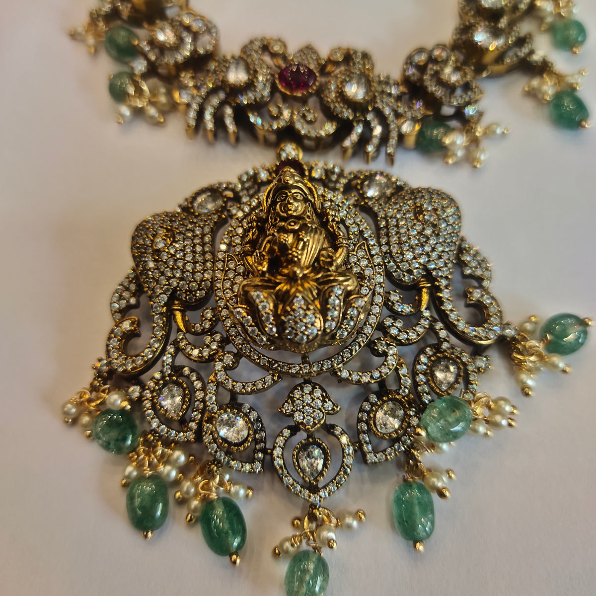 Asp Victorian Kundan Lakshmi Necklace Set