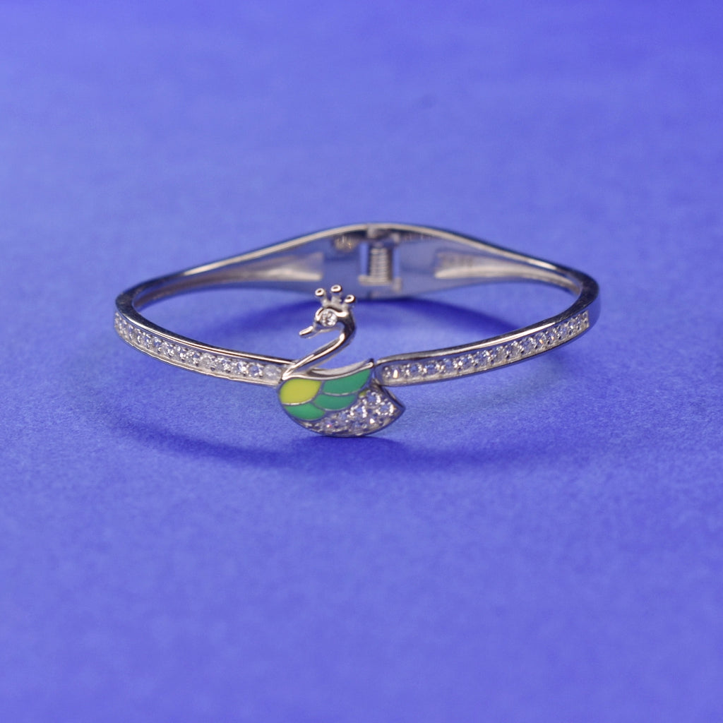 925 Sterling Silver Baby Kada - Openable Kids Bracelet for Toddlers