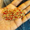2-Strand Pearl & Coral Beaded Necklace with Gold Links 166588041449