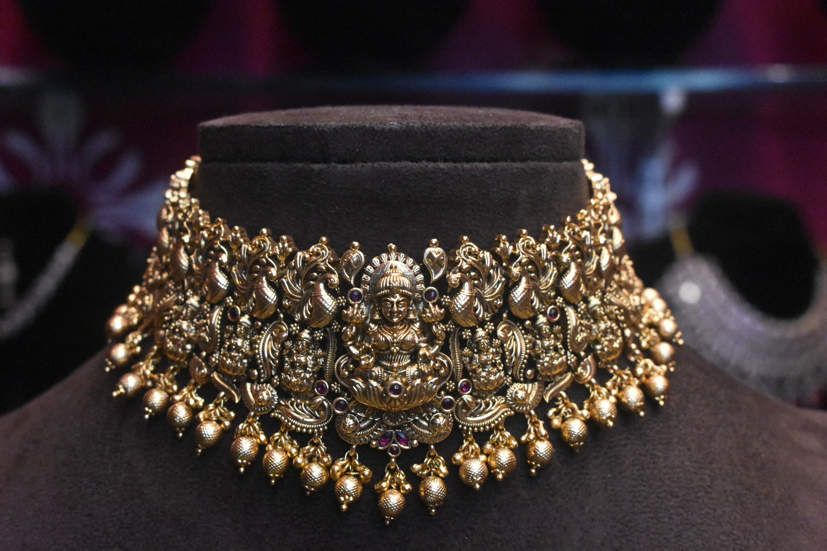 Asp Antique Lakshmi Choker Necklace Set