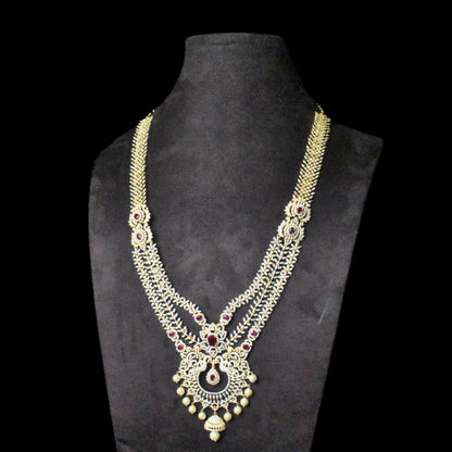 Layered American Diamonds Haram With Pendant By Asp Fashion Jewellery