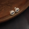 "Dazzle in Elegance: 92.5 Silver Stud Earrings Sparkling with American Diamonds"