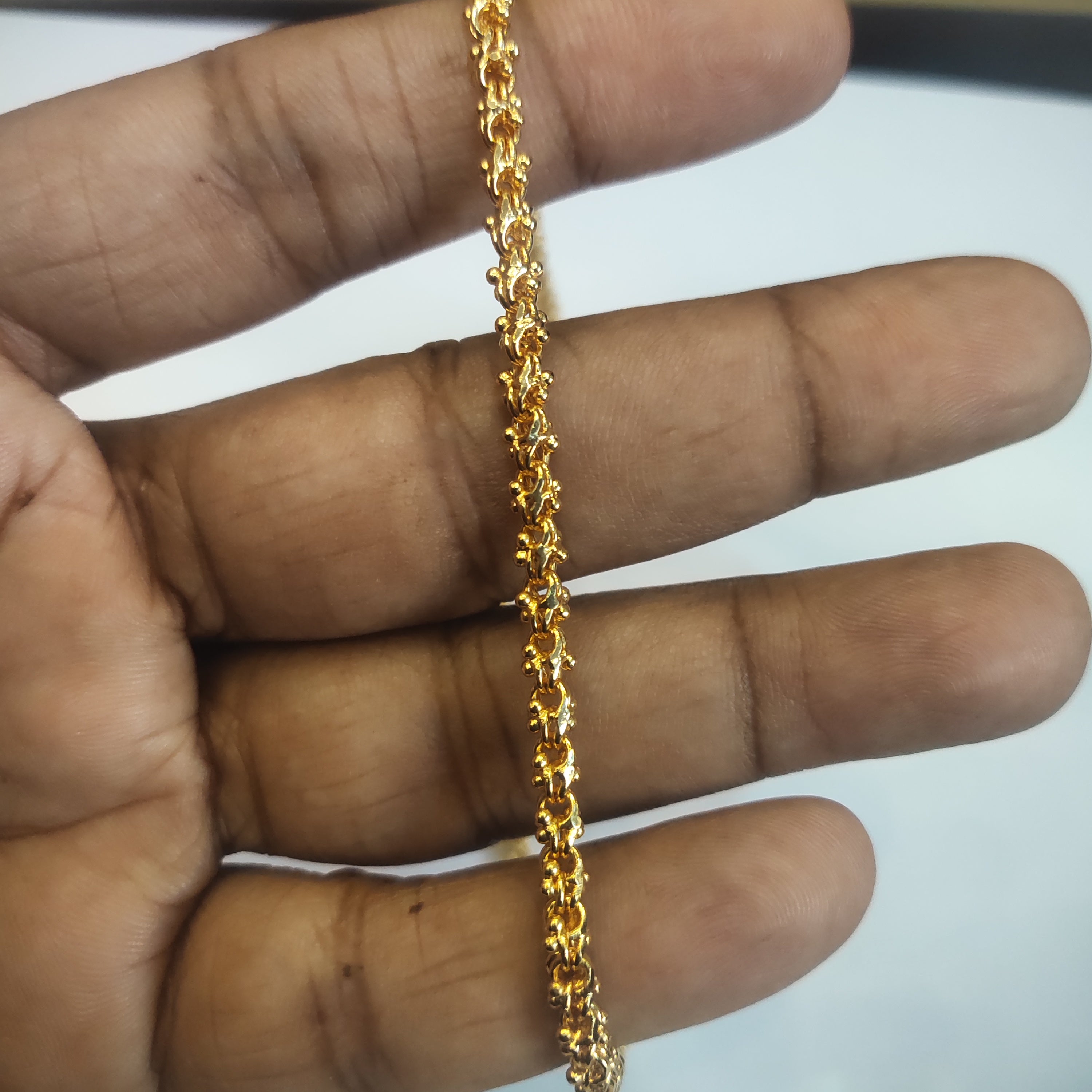 24K Gold Plated One Gram Chain for Women - 24 Inches | Delicate Pattern
