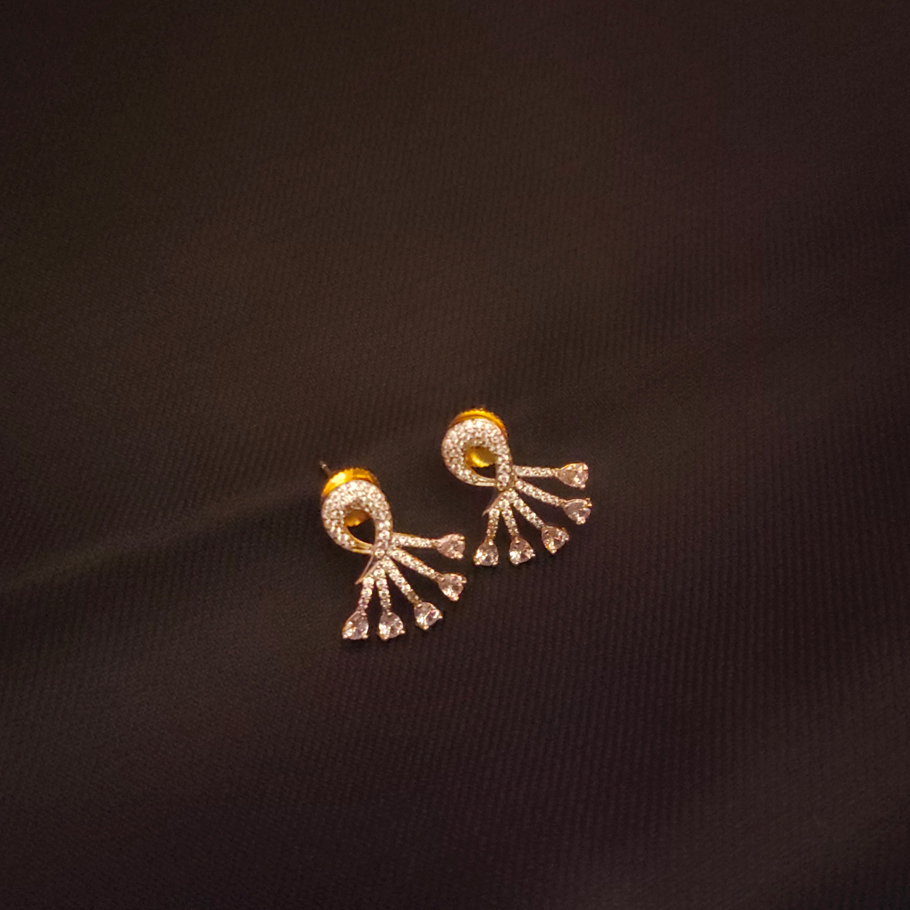 American Diamond Stud Earrings - Premium Designer Collection