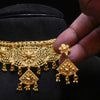 Gold Forming Choker with Earrings - 24K Gold Plated Premium Finishing