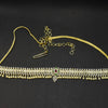 Stunning Zircon 24K Gold Plate Stylish Chain Vaddanam.
