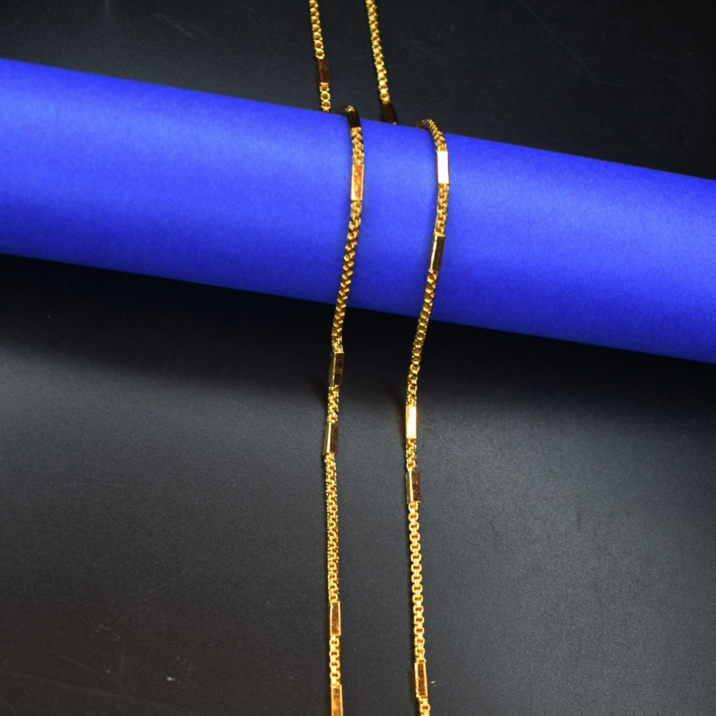 Gilded Glamour 24K Gold-Plated Chain - 30 Inch Elegant Design